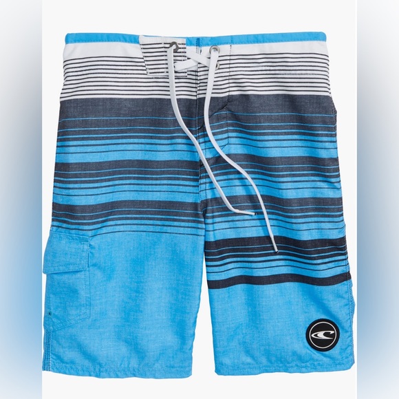 O’Neill Board Shorts Swim Trunks Bathing Suit, Blue, Navy, White, sz 24‎ (8) - Picture 1 of 4